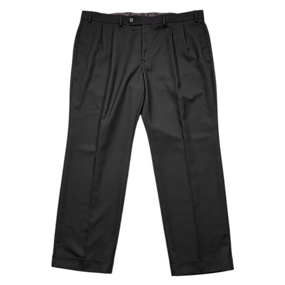 Ralph Lauren Other - Lauren Ralph Lauren Mens 38x29 Black Pleated Cuffed Straight Dress Pants Slacks